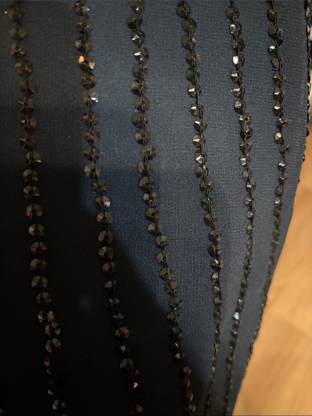 J Kara Navy Beaded Evening Dress - Picture 7 of 10